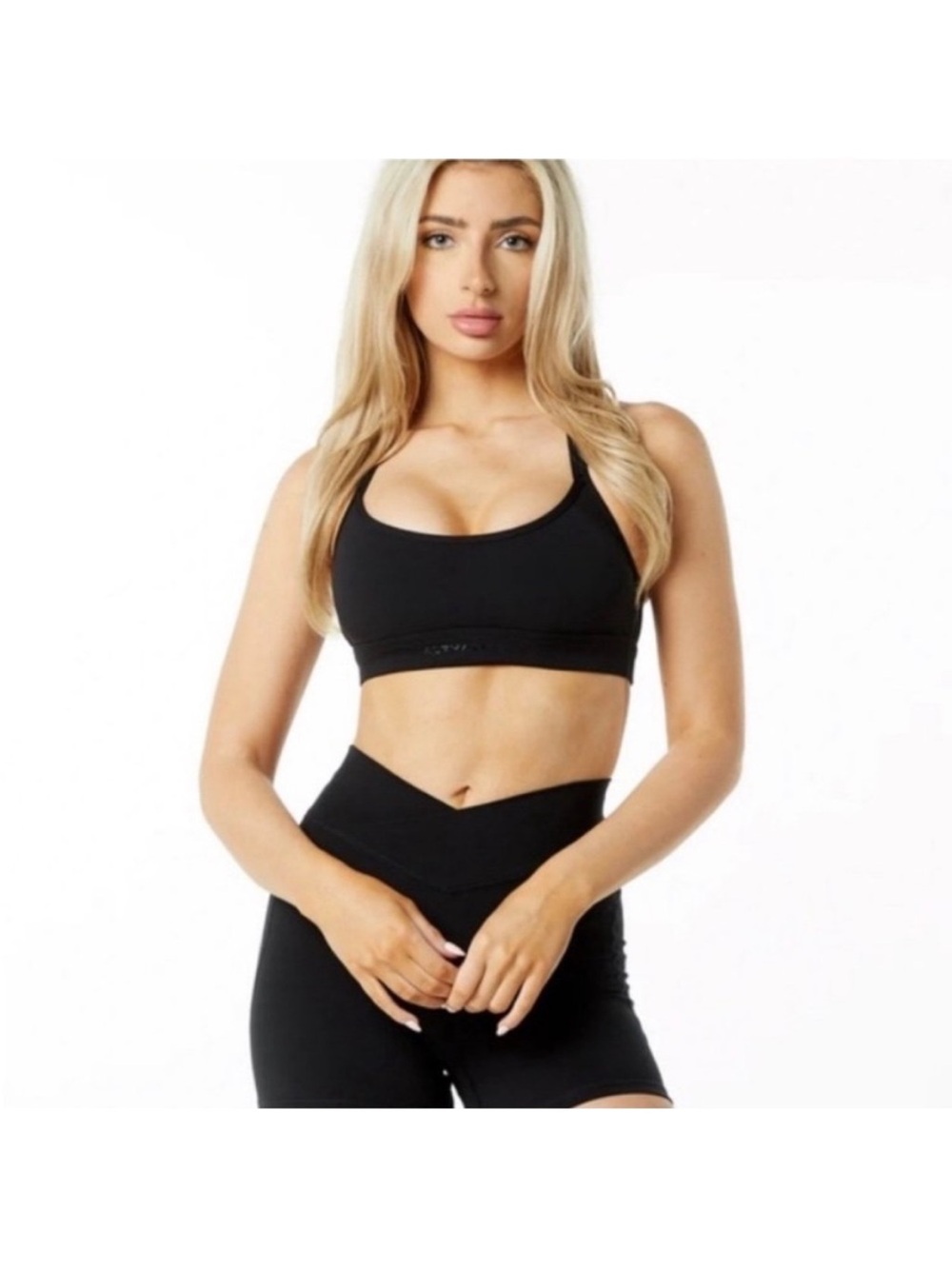 Alphalete Black Sports Bra Top